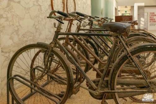 Carbonia Grande Miniera di Serbariu lampisteria biciclette dei minatori Museo del Carbone
