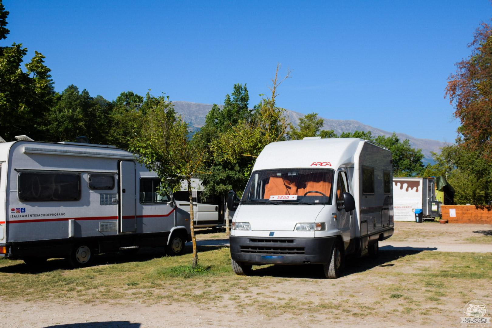 Lago di Sinizzo parcheggio camper